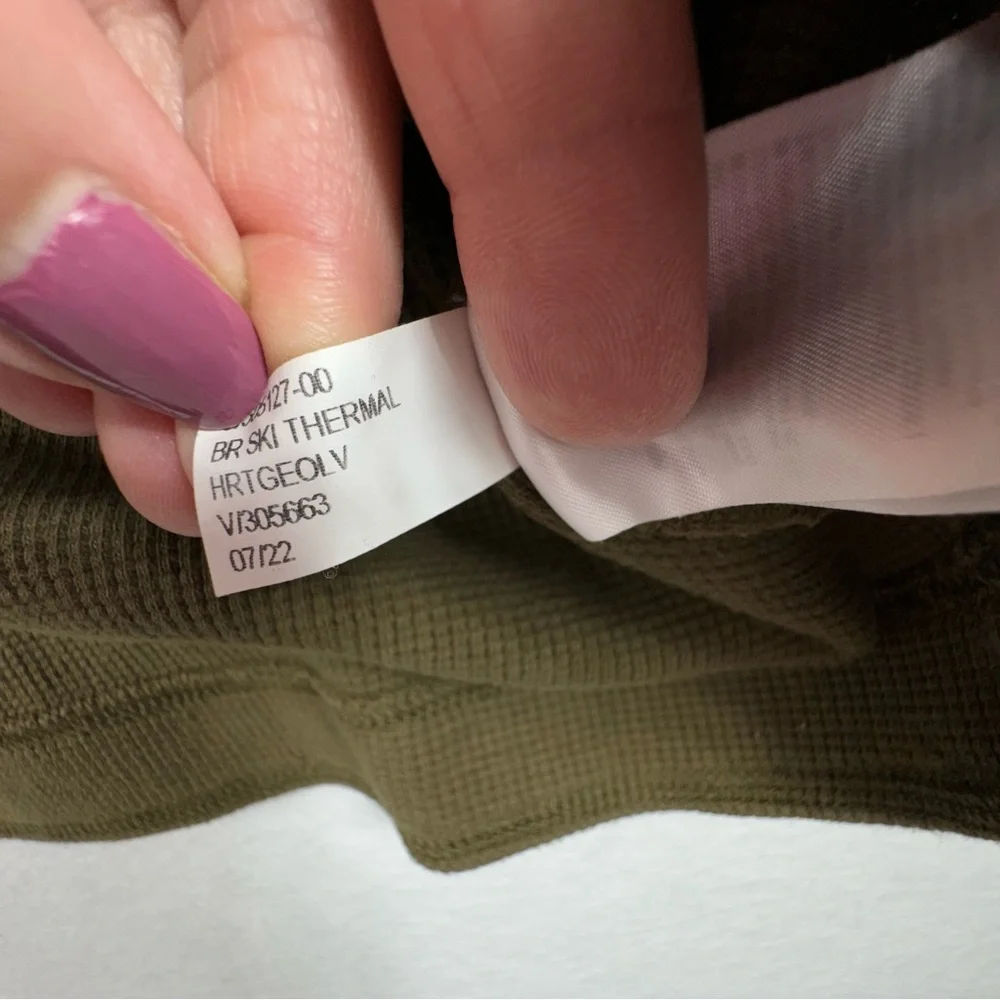 Banana Republic Ski Thermal Waffle Knit Green Men’s Size L